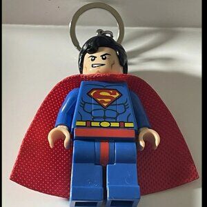 2013 Lego Superman Keychain LED Flashlight Minifigure DC Comics